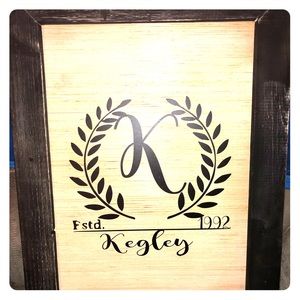 Customized last name & EST date on LARGE frame